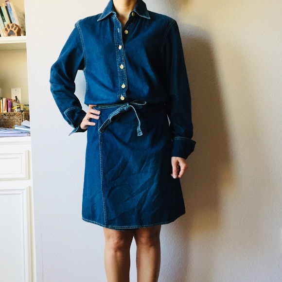 Like new - DKNY denim wrap dress - Picture 1 of 11